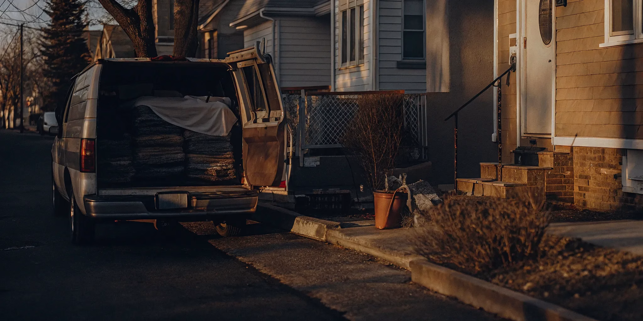 Bellmore laundry pickup and delivery van.