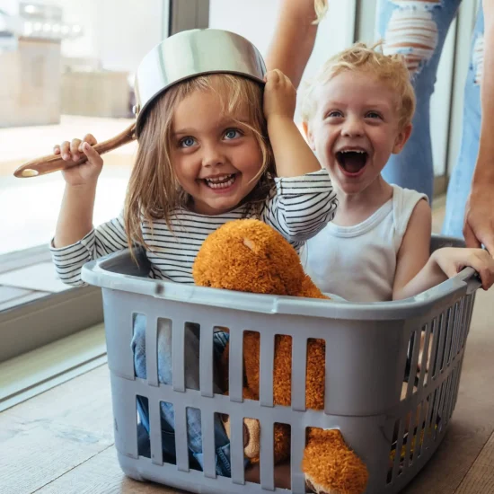 Kids in basket Kids in basket